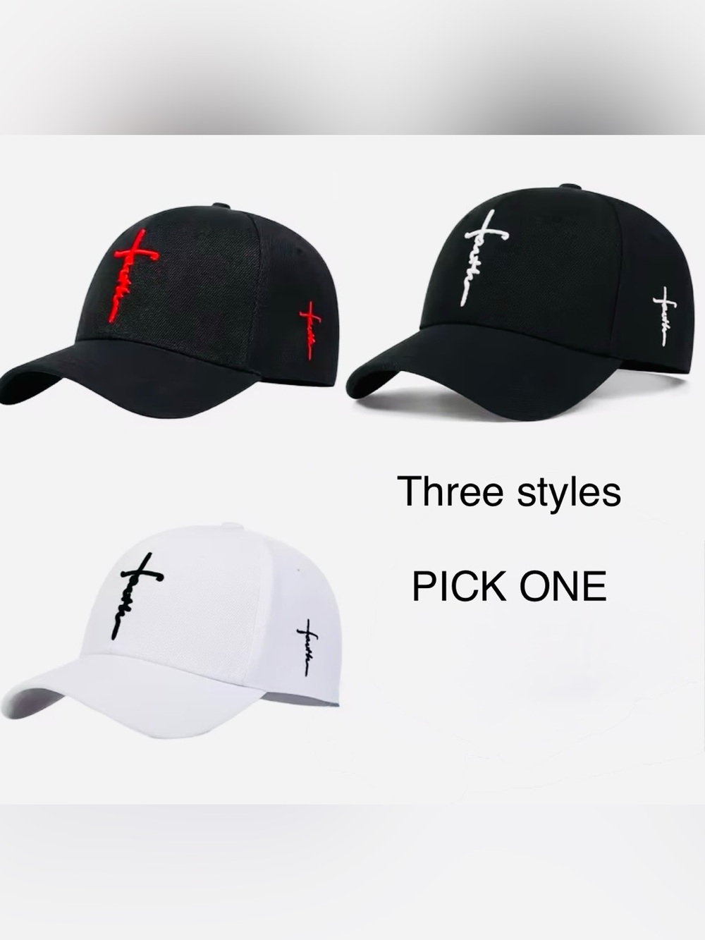 Hats NEW - Signature Cross “Faith” Embroidered adjustable Baseball Cap